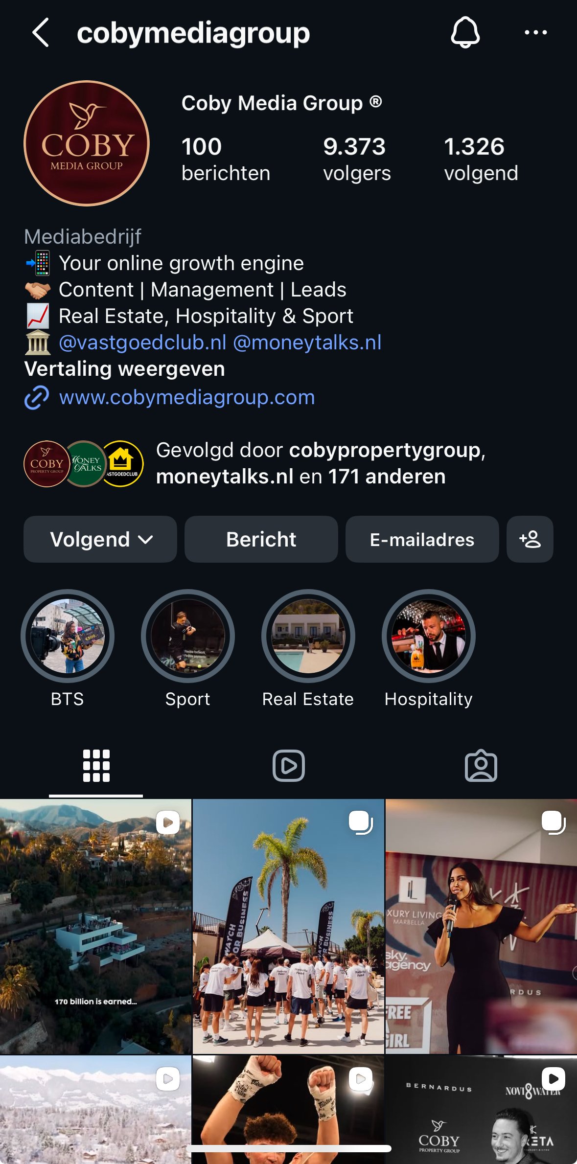 Coby Media Group Instagram